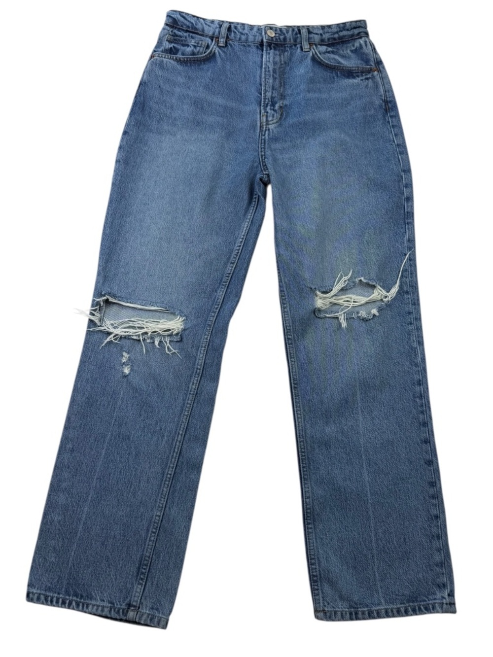 Reformation Selena High Rise Relaxed Straight Jeans 29 Chesapeake Destroy